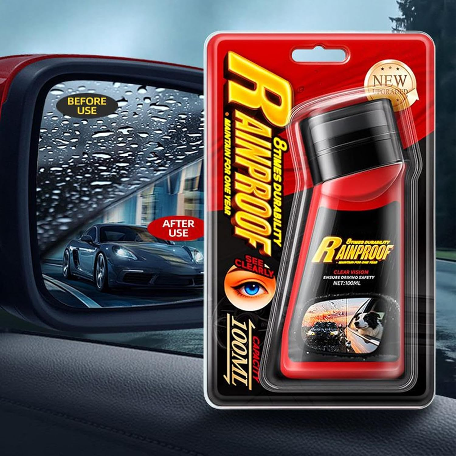 Weldphur Car Glass Oil Film Remover - Automotive Exterior Cleaner | Hydrophobic Windshield Cleaning Brush for Truck SUV Sedan Window Morning Rainy Driving Foggy Weather Winter image number 3