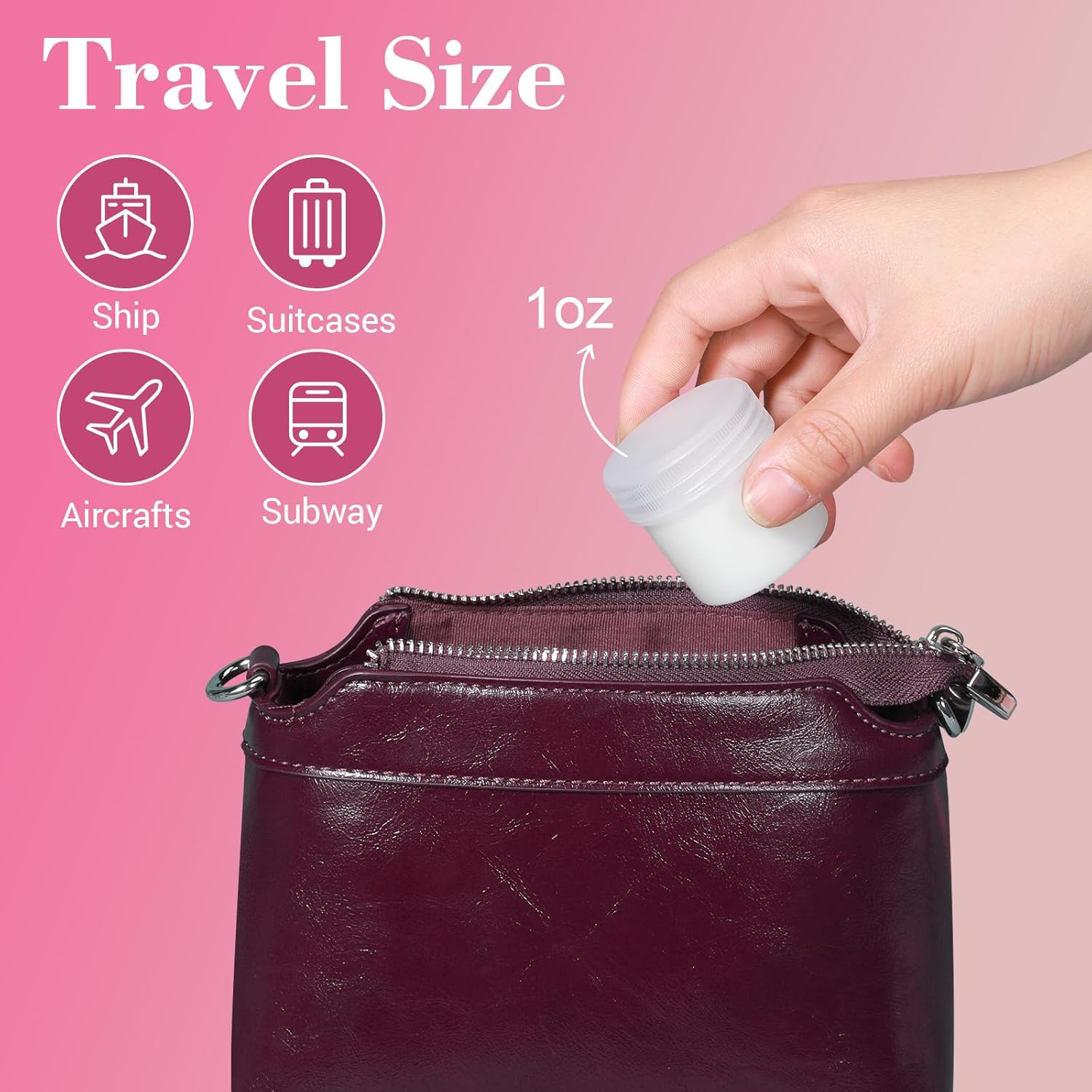 ASEVAT 6 Pack Airtight Plastic Jars, Leak-Proof Travel Size Jar | Refillable Cosmetic Containers for Creams, Lotions, Tsa-Approved Clear Jars with Secure Lids (Clear) image number 6