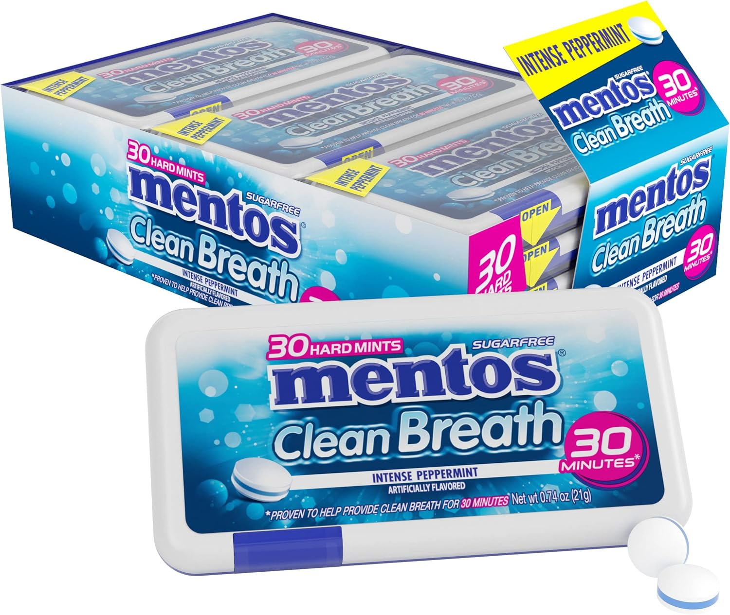 Mentos Clean Breath Hard Mints, Intense Wintergreen, 150 Pieces, 4 Count Pack image number 2