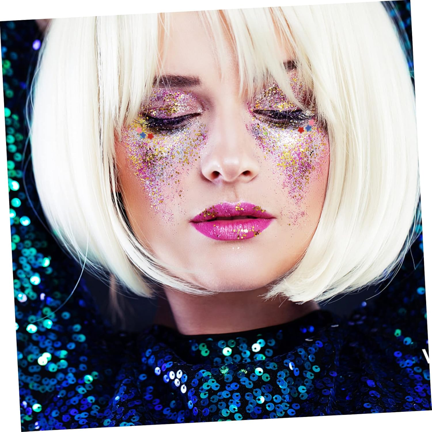 LALAFINA Makeup Sequins Glitter Eye Shadow Glitters for Face Body Decoration DIY Supplies image number 3