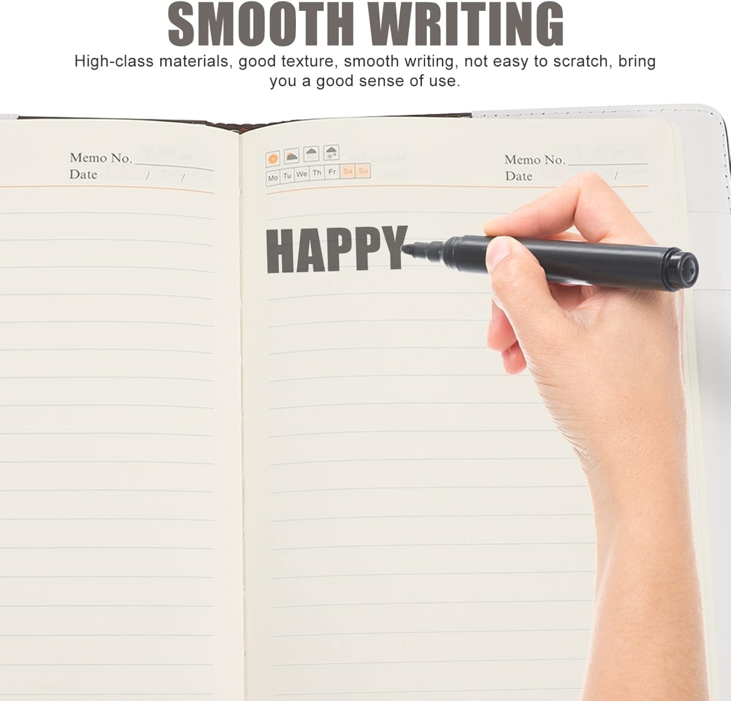 NUOBESTY Lockable Journal Diary with Lock Black Password Book with Code Lock Protection Pu Notebook for Students Adults 21.5Cm image number 1