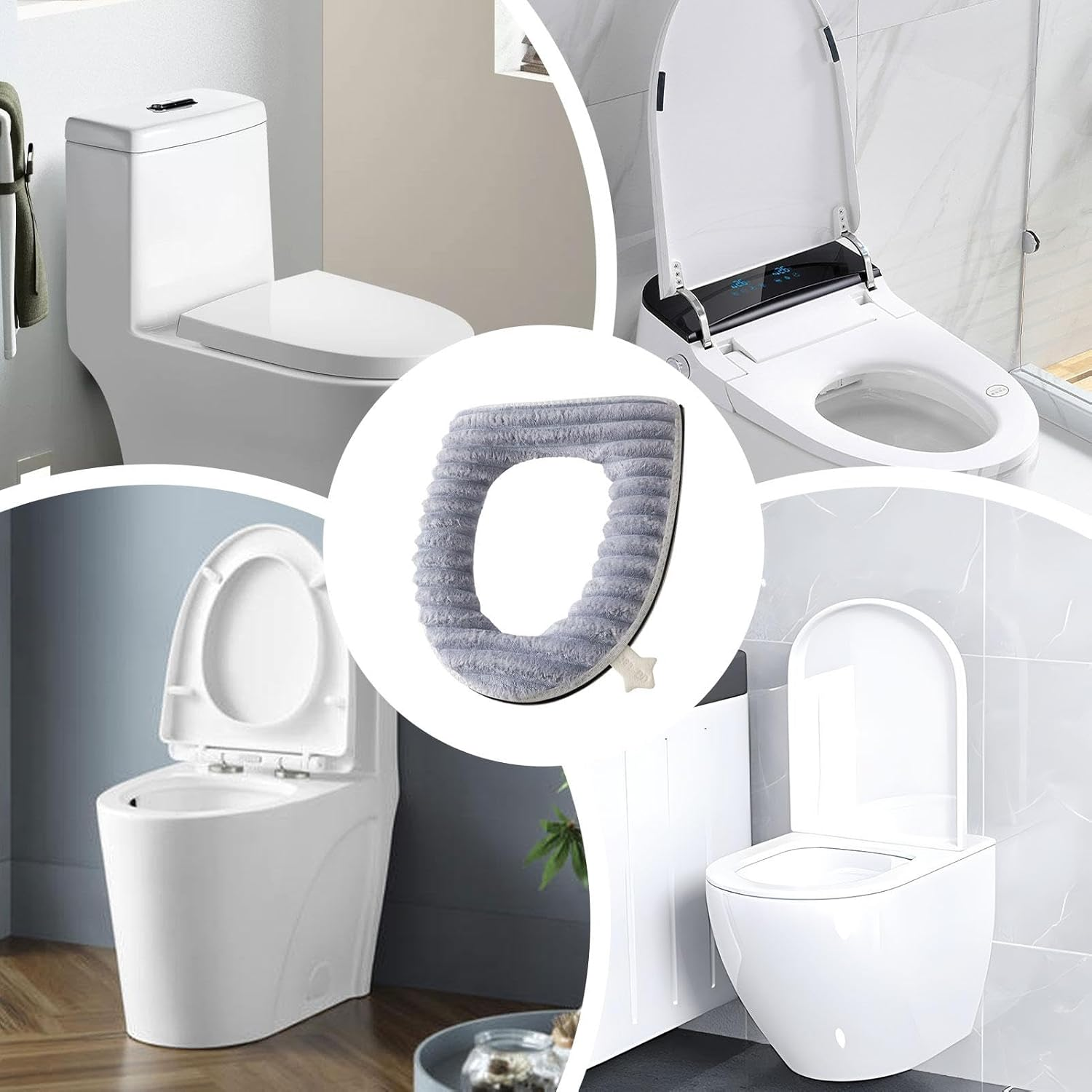 Toilet Seat Warmer Cover - Waterproof Cover Pad,Portable Toilet Cushion, Reusable Toilet Seat Covers for Home, Studio, Hotel, Travel image number 4