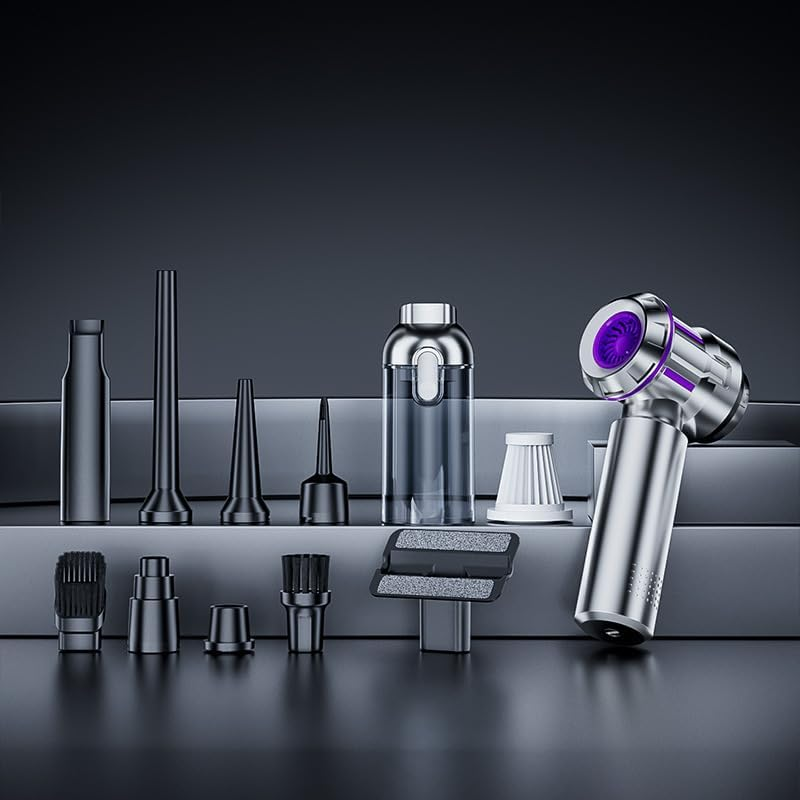 Car Vacuum Portable Cordless Power 4-In-1 Compressed Air Duster & Air Blower & Pump Hand Held Vacuum, Handheld Car Vacuum Cleaner, Home, Office,Camping Ideal Gifts for Men & Women image number 1