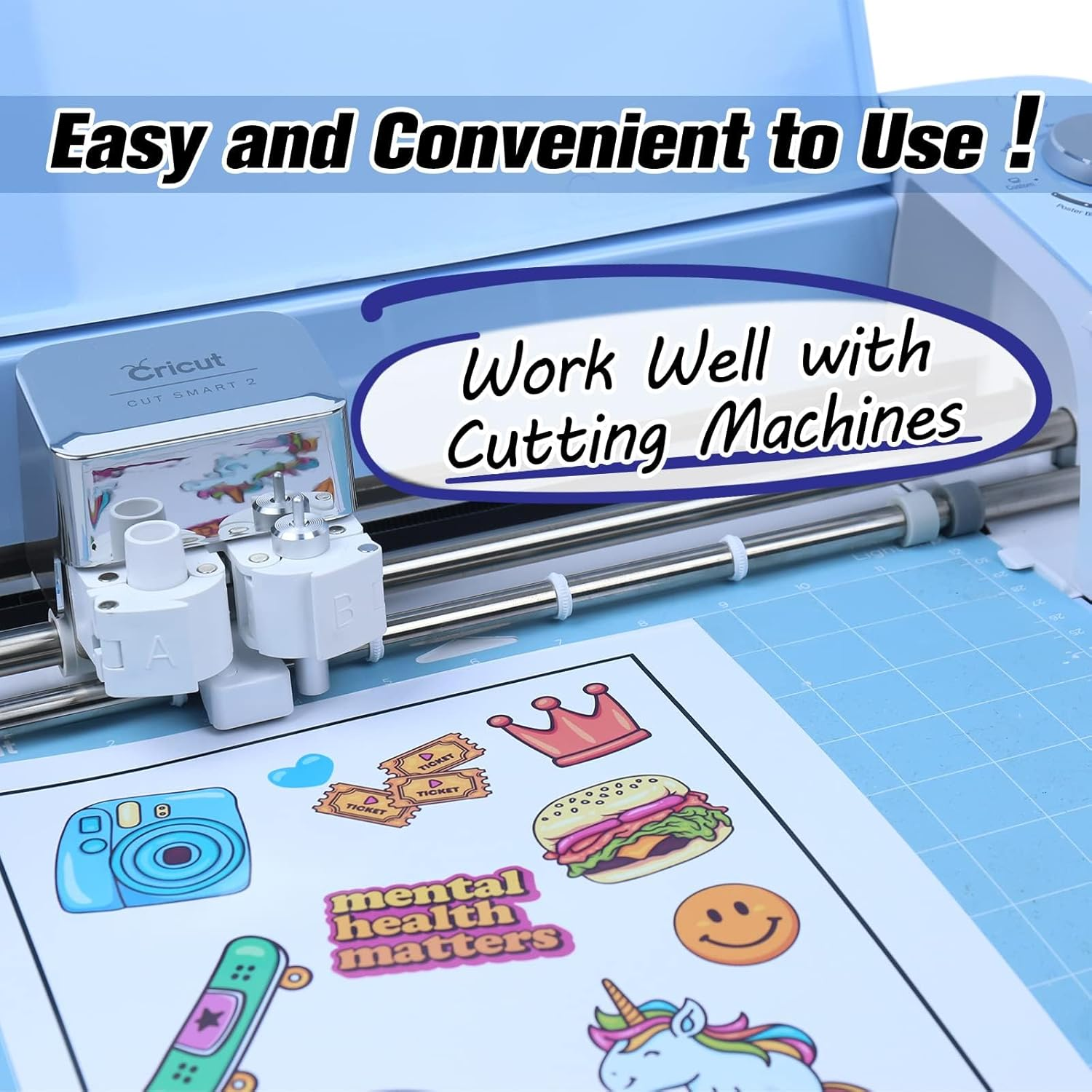 Koala 100 Sheets Sticker Paper Matte White, A4 Size Printable Full Sheet Label Paper for Inkjet Printers image number 4