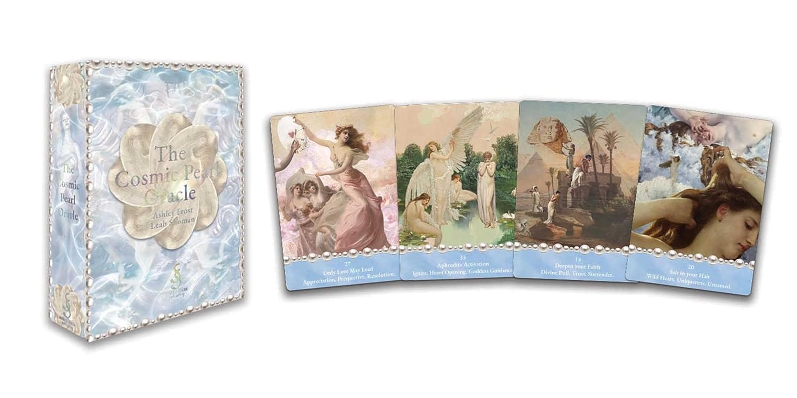 The Cosmic Pearl Oracle: Embark on a Journey of Sacred Love and Infinite Wisdom with Divine Feminine Guidance (44 Full Color Cards and 120-Page Full-Color Guidebook) image number 5