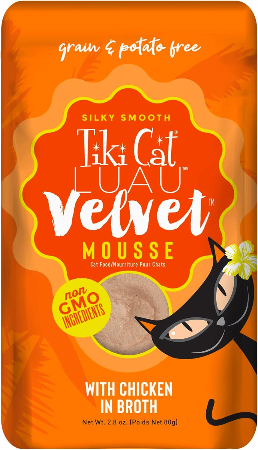 Tiki Cat Velvet Mousse Grain-Free Wet Food with a Silky-Smooth Texture for Adult Cats & Kittens, 2.8Oz, 12Pk, Chicken image number 4