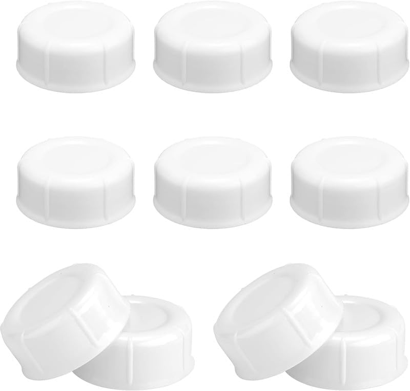 Narrow Milk Bottle Caps, 10Pcs White, Leak Proof Design, Round, PP Material, Suitable for Wide Neck Bottles and Milk Bottles image number 5