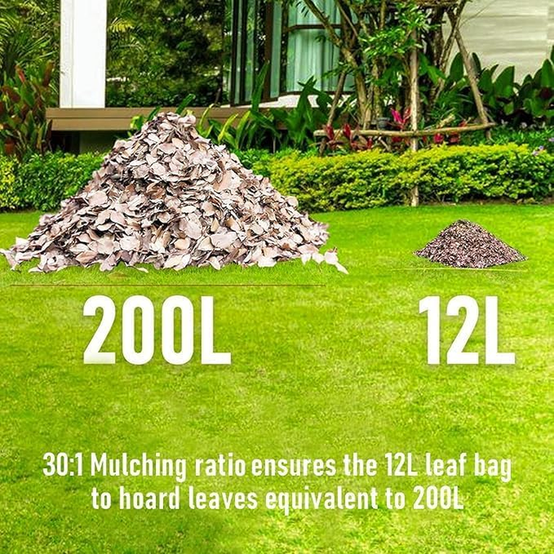 RB 3-In-1 Battery Leaf Blower and Mulcher, 40 V Blower/Vacuum Cleaner with 12 L Collection Bag, on Wheels, 35:1 Shredding Ratio with Battery and Charger image number 1