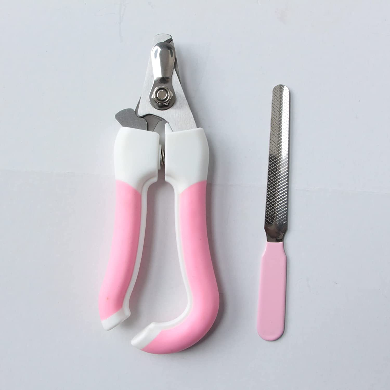 9Pcs in 1 Stainless Steel 6.5Inch Dog Grooming Scissors Kit, Dog Cat Cutting Trimmer Hair Care Thinning Shear Curved Scissors, Comb Pet Nail Clippers for Dogs Cats and Other Animals (Pink) image number 2