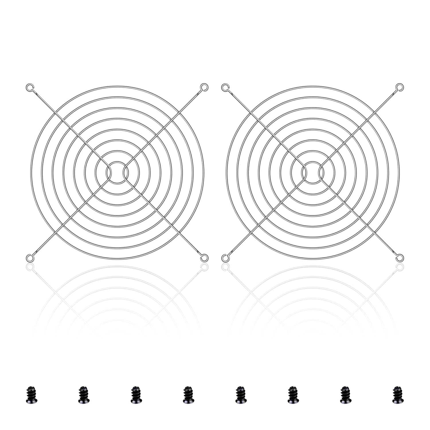 Fan Finger Grill 140Mm PC Fan Grill Guard, 2 Pack CPU Case Metal Grills Protector Guard with Screw for 140X140Mm F-An Protective Cover DIY, PC Computer Case Fans, Exhaust Fans image number 3