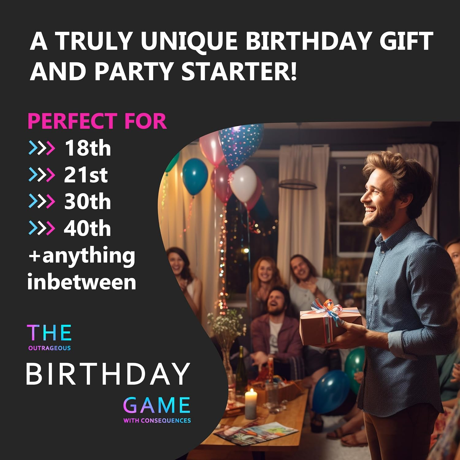 The Outrageous Birthday Card Game | Adult Games for Birthdays | Party Games | Birthday Gifts for Women & Men, Party Gift Ideas for Him or Her, Boyfriend and Girlfriend | Fun Card Games for Adults image number 4