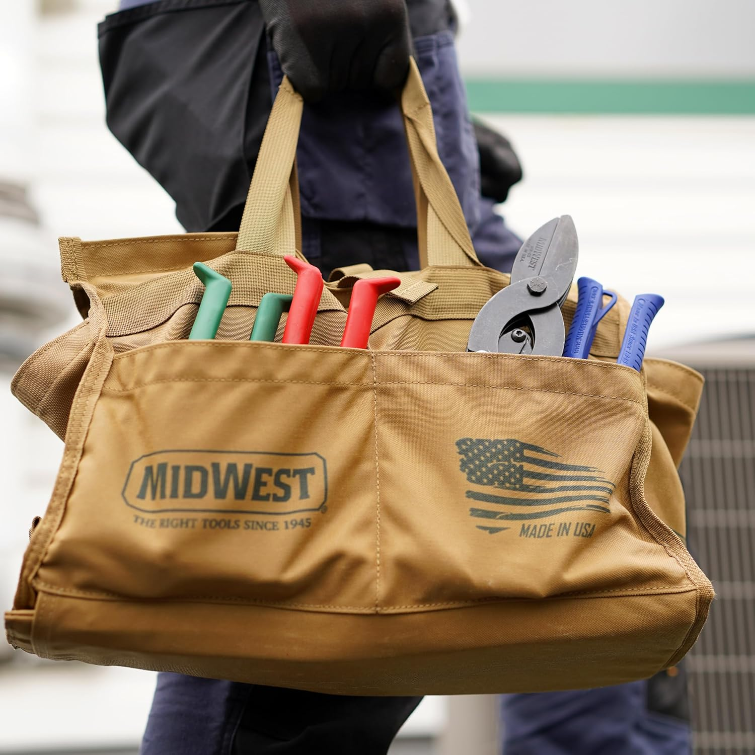 MIDWEST BUILDING Tool Kit - 8 Piece Set Includes Aviation Snips with Siding Tools & Bag - MWT-BULDKIT02 image number 5