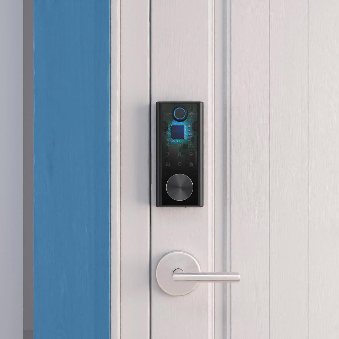 Eufy Security E130 Smart Lock Touch, Fingerprint Keyless Entry Door Lock, Bluetooth Electronic Deadbolt, Touchscreen Keypad, IP65 Weatherproofing, Compatible with Wi-Fi Bridge image number 2