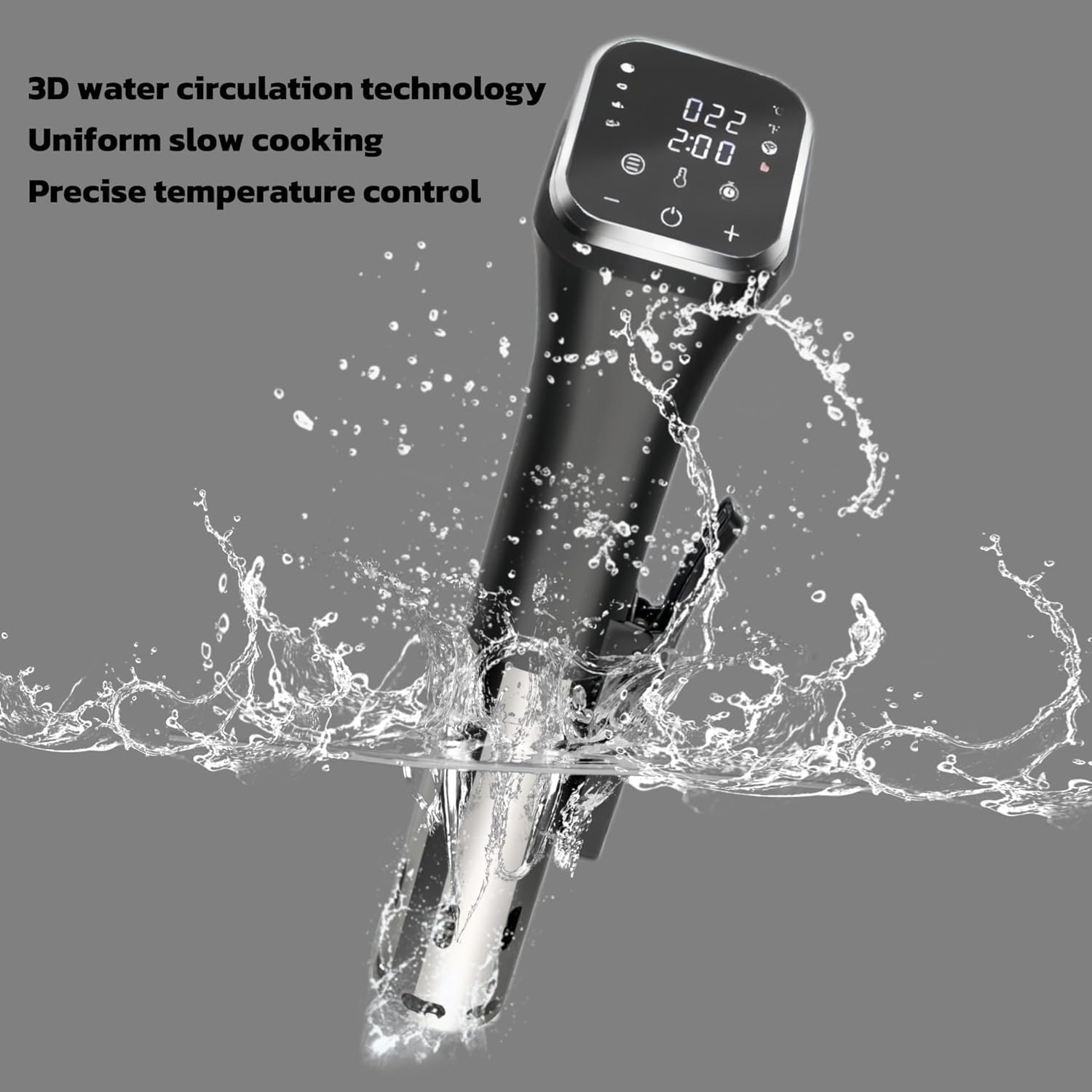 Wifi Sous Vide with 11L Sous Vide Rack with Lid & Rack, 1100W Sous Vide with App Preset Menus Recipes Precise Temperature & Timer image number 6