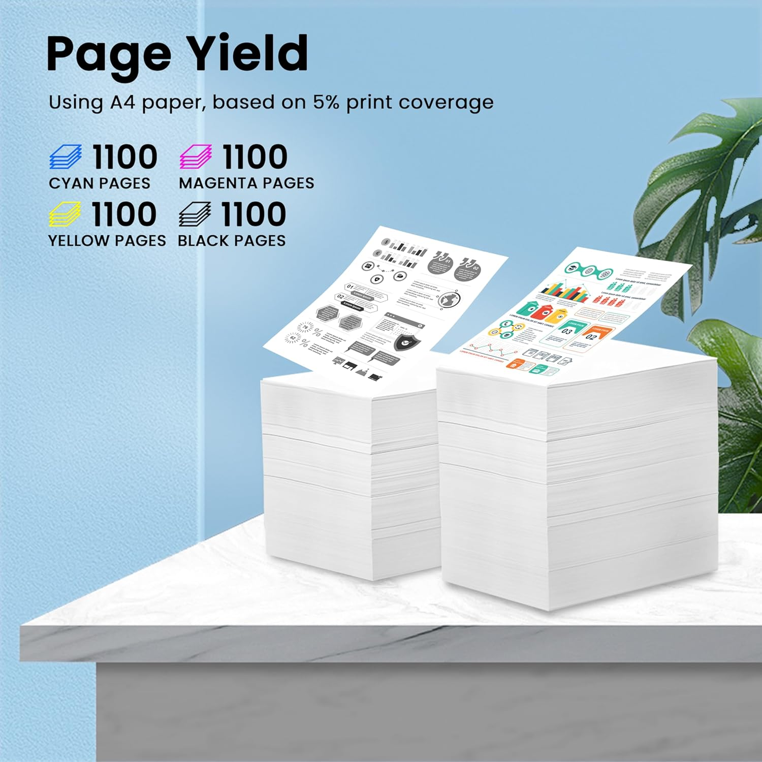 Artillo 812XL Ink Cartridge Replacement for Epson 812XL Ink Cartridges 812 XL T812 T812XL for Workforce Pro WF-3820 WF-3825 WF-4830 WF-4835 WF-7830 WF-7840 WF-7845 Printer (5 Pack, 2BCMY) image number 1