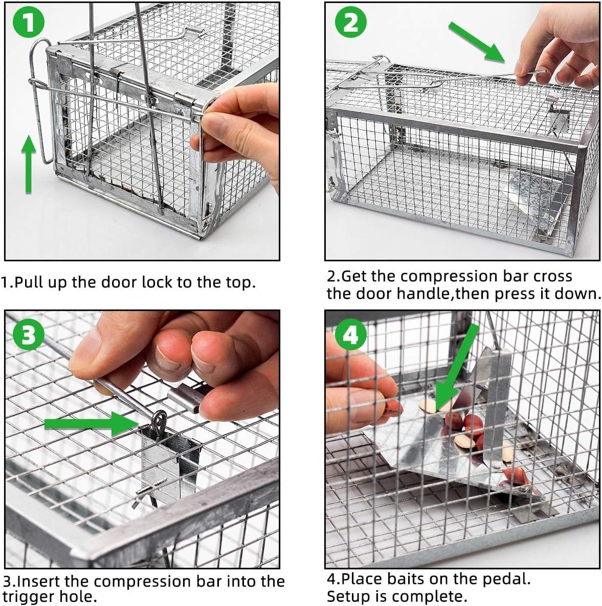Humane Rat Trap,Animal Cage Trap for Indoor and Outdoor,Small Rodent Chipmunk Squirrel Trap and Other Live Animal Cage Catch and Release ﻿ image number 6