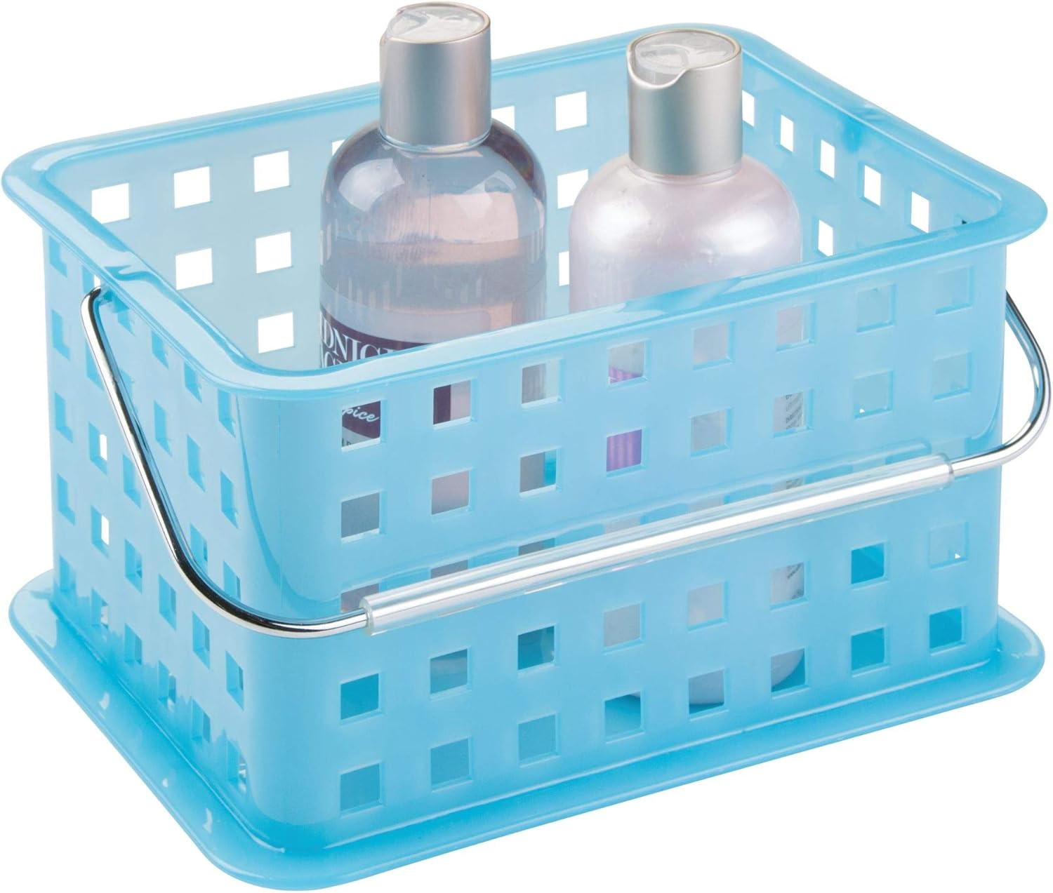 Interdesign Storage Organizer Basket, for Bathroom, Health and Beauty Products - 9.25" X 7" X 5", Light Gray