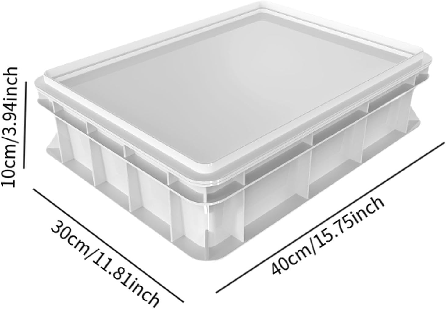 Qianly Dough Proofing Box Pizza Dough Containers with Lid Multipurpose for Household Kitchen, 30Cmx40Cmx10Cm image number 4