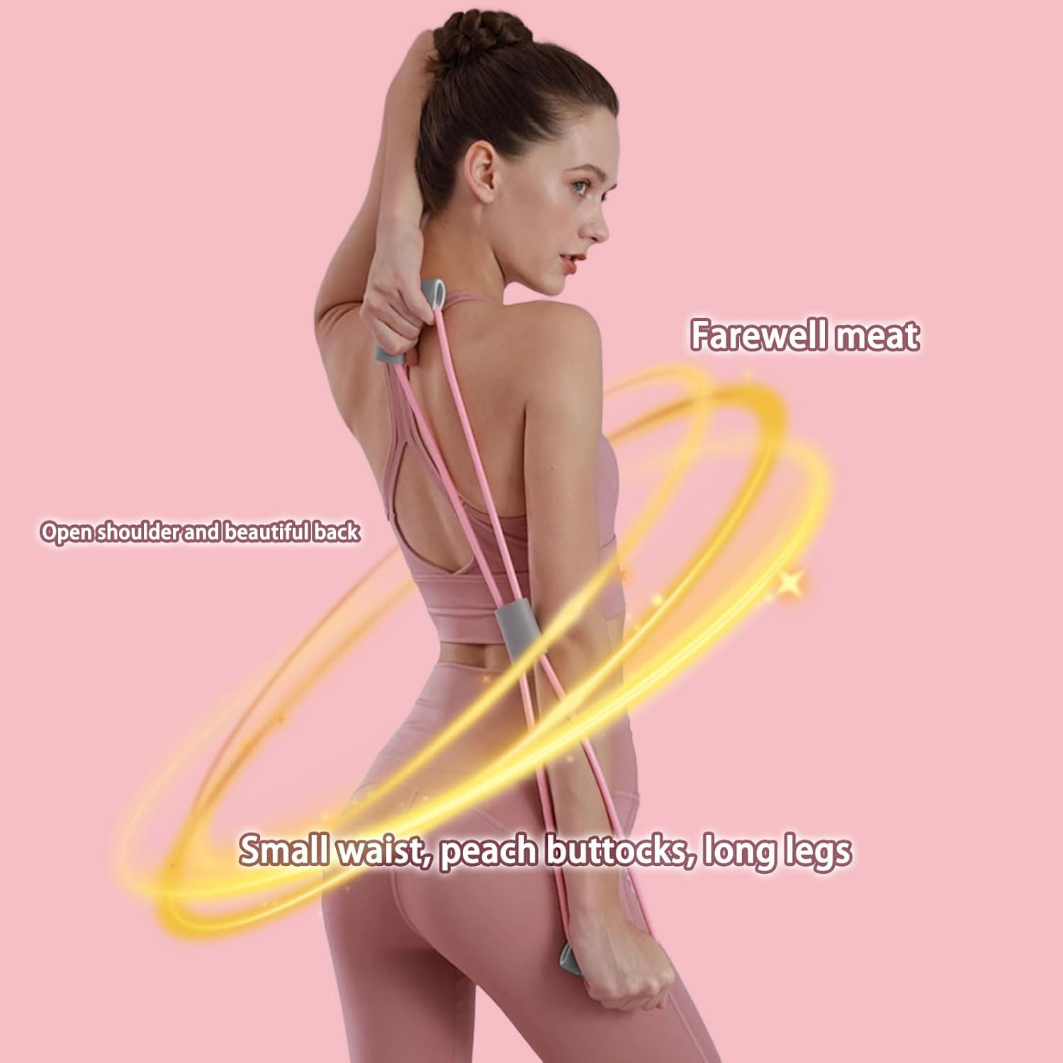 3Pcs Resistance Bands, 8-Band Resistance Band Exercise Bands, Shoulder and Back Stretch Band Elastic Band, Sports Resistance Band, Used for Gym Stretching Exercises, Yoga, Home Fitness Training image number 4