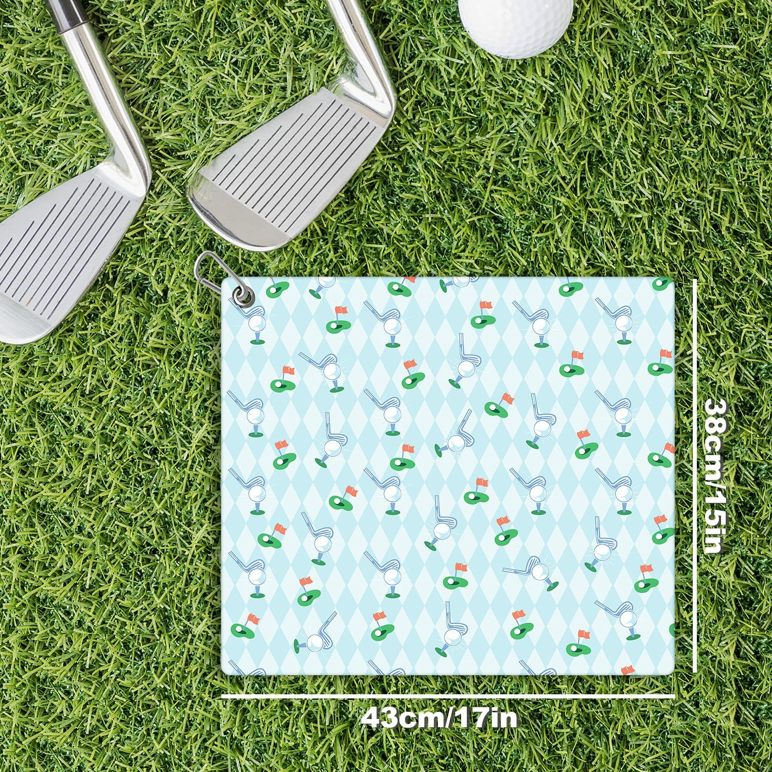 Golf Towel with Clip, Microfiber Golf Towels Golf Rag with Clip Golf Ball Cleaning Towel Golf Cleaning Cloth for Men Women Golf Fan Birthday Gift image number 1