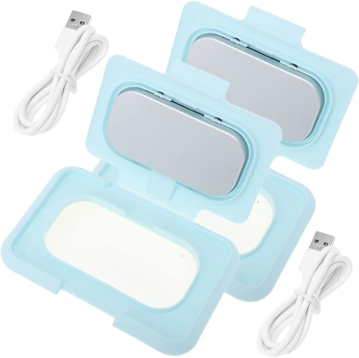 2Pcs Wipe Warmer Portable Travel Heater for Newborn Constant Temperature Wet Tissue Heater image number 2