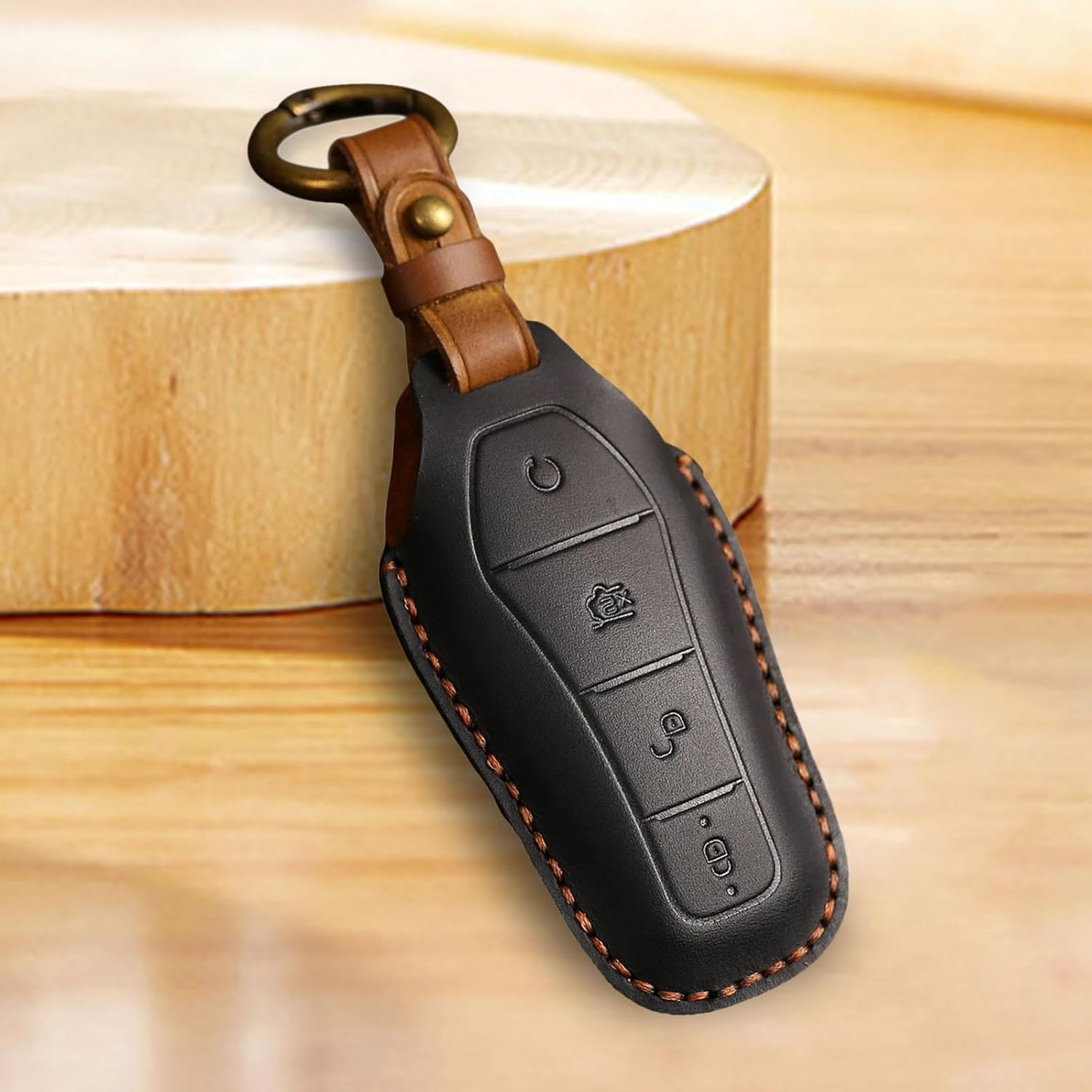 Magideal Car Key Fob Cover Key Case Automotive Accessories Portable Full Protection Smart Key Protector for Dolphin Seal Atto 3, Black - Blue image number 6