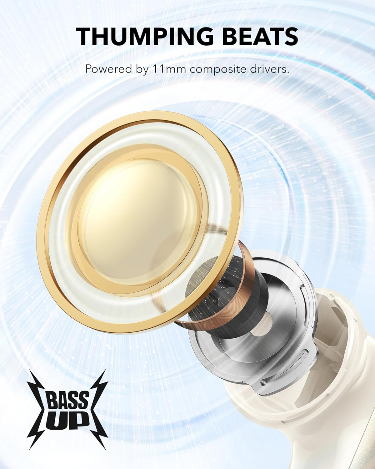 Soundcore P40I by Anker, Noise Cancelling Wireless Earbuds, Adaptive Noise Cancelling to Environments, Heavy Bass, 60H Playtime, 2-In-1 Case and Phone Stand, IPX5, Wireless Charging (White)