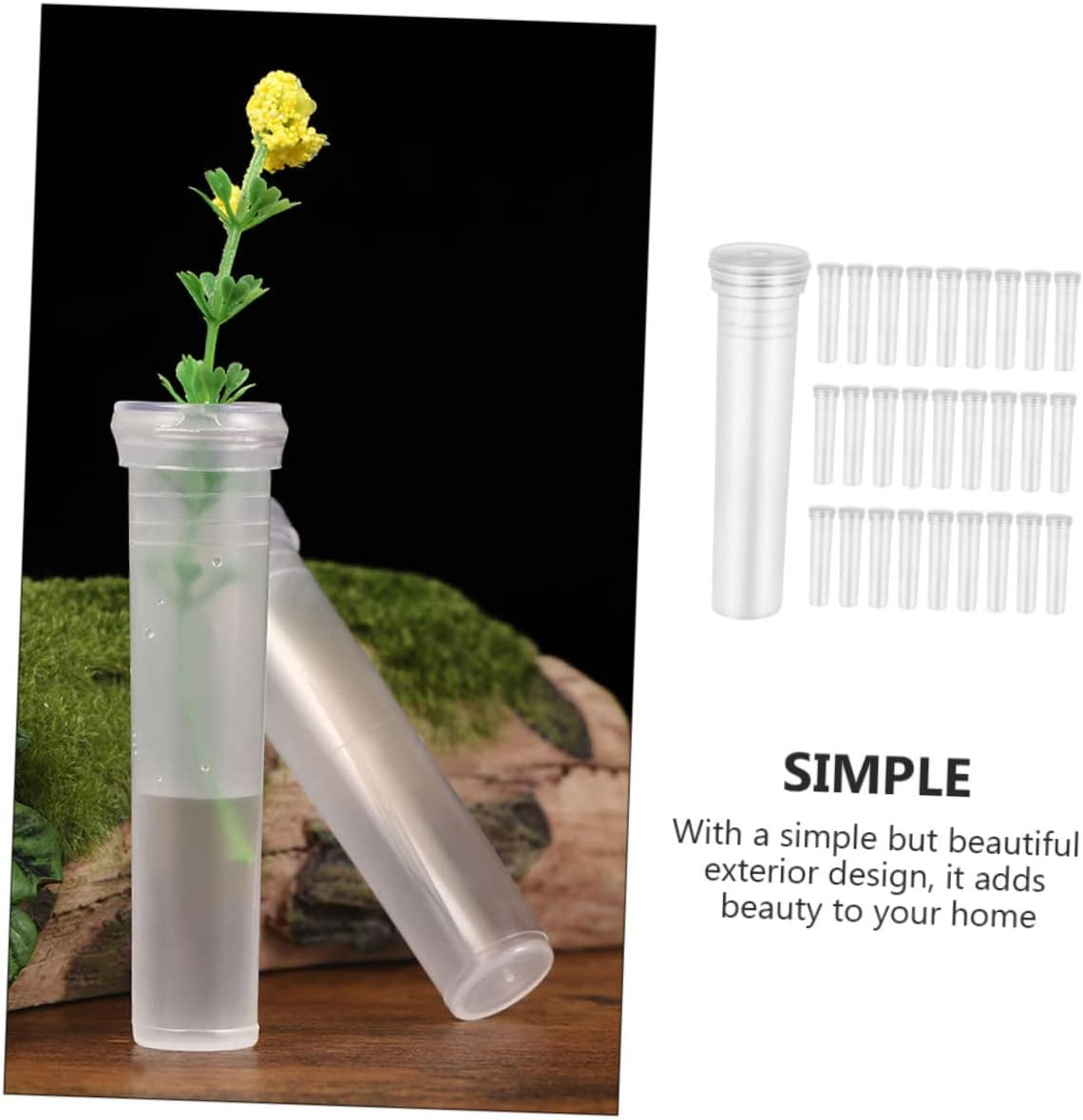MERRYHAPY 100Pcs Plant Propagation Tubes Flower Water Storage Vases Household Decorative Plant Terrarium Home Supply for Indoor Gardening image number 1