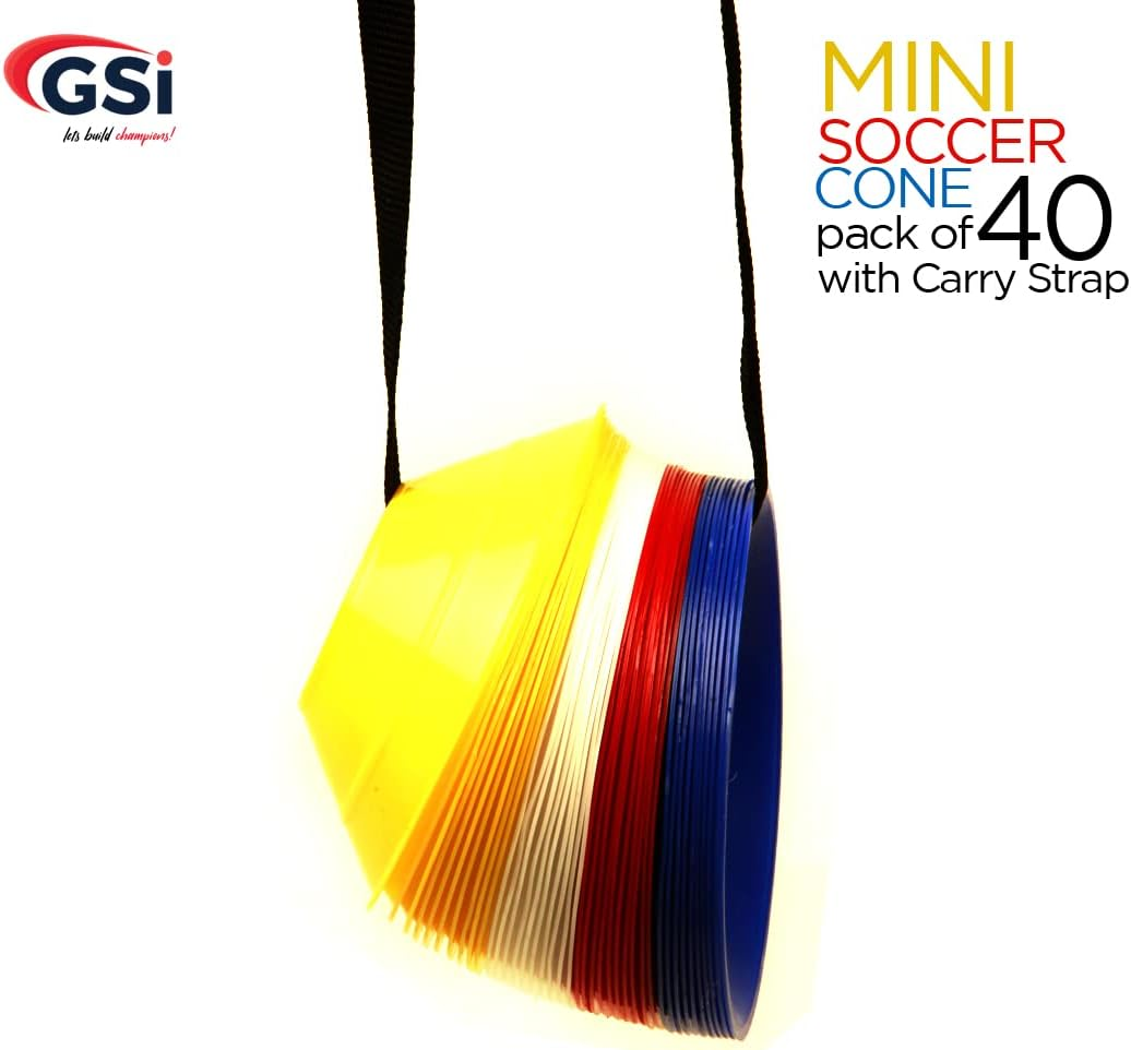 GSI Soccer Cones for Sports | Comes with Shoulder Strap | for Agility Training Drills image number 5