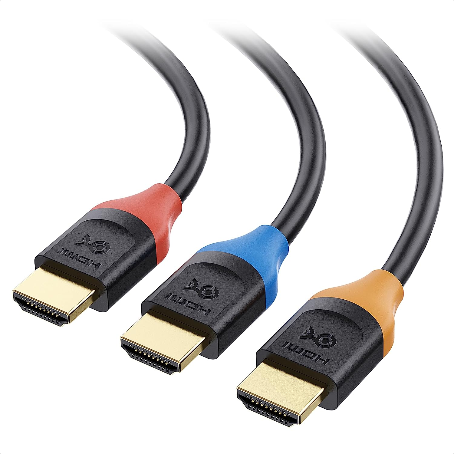 Cable Matters 3-Pack High Speed HDMI Cable - 1.8M, 4K HDMI Cord for 4K@60Hz, 2K@144Hz, Freesync, G-SYNC and HDR Support for Gaming Monitor, PC, Apple TV, and More