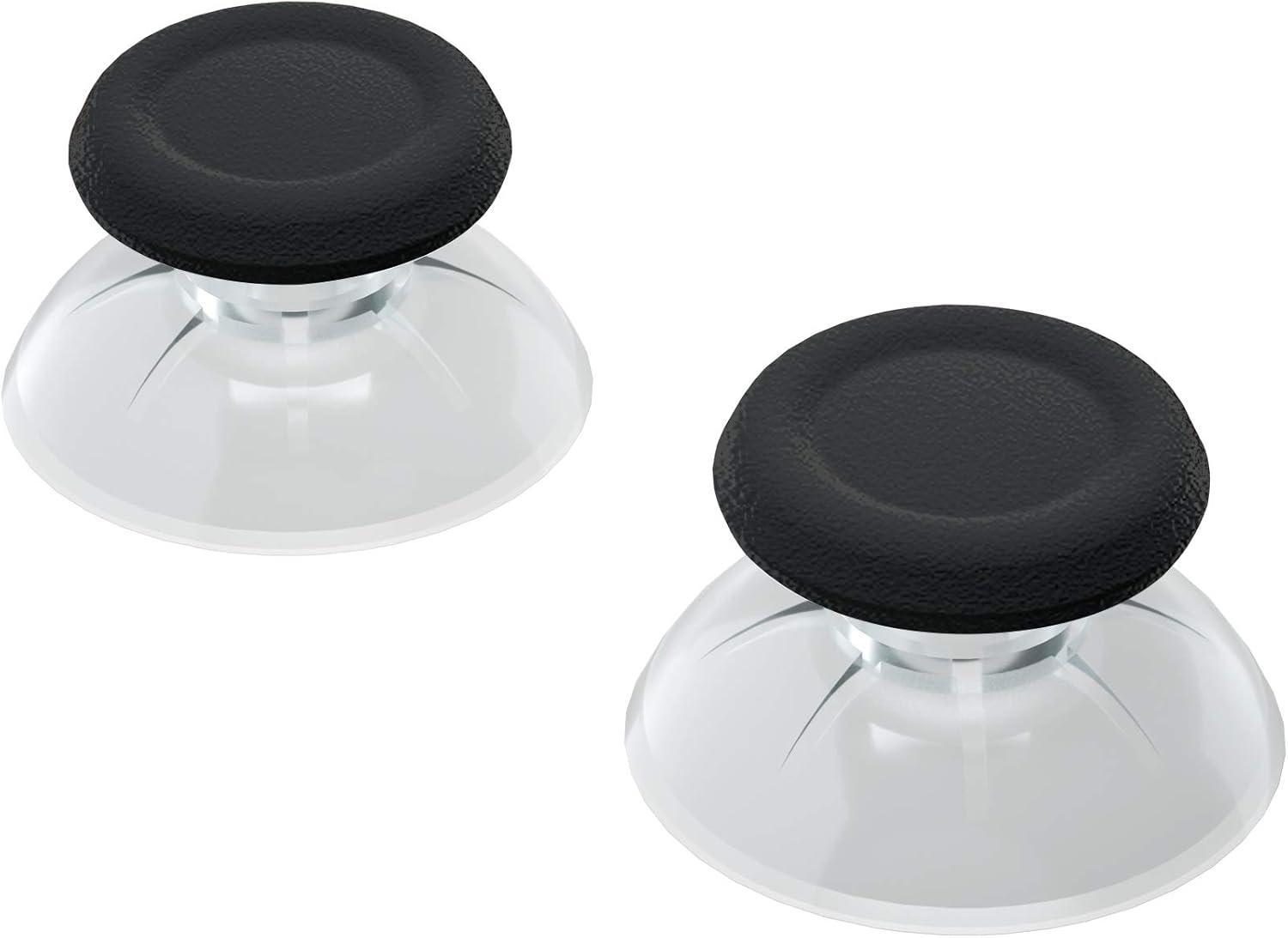Extremerate Black & Clear Dual-Color Replacement 3D Joystick Thumbsticks for PS5 Controller, Analog Thumb Sticks with Phillips Screwdriver for PS4 for PS4 Slim Pro Controller image number 2