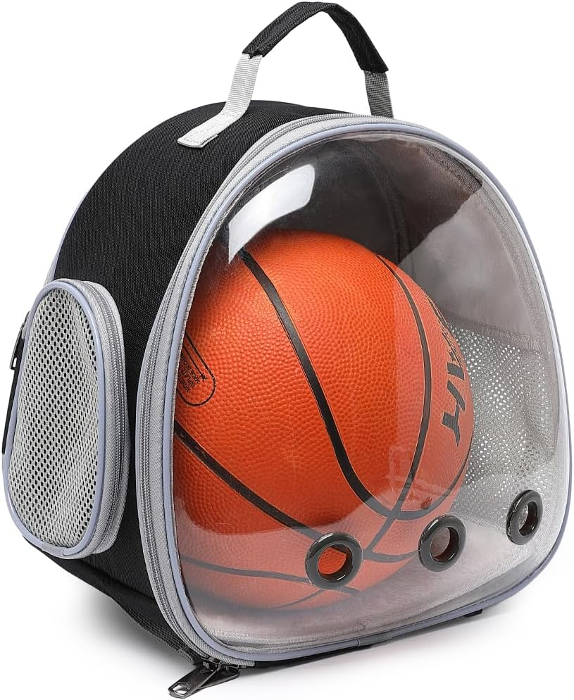 Hcupet Small Animal Carrier Backpack Space Capsule Bubble Window Carrier Backpack for Lizard Guinea Pig (Black) - Pink image number 6