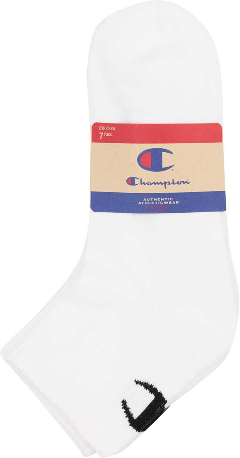 Champion Quarter Crew Socks - 7 Pack image number 1