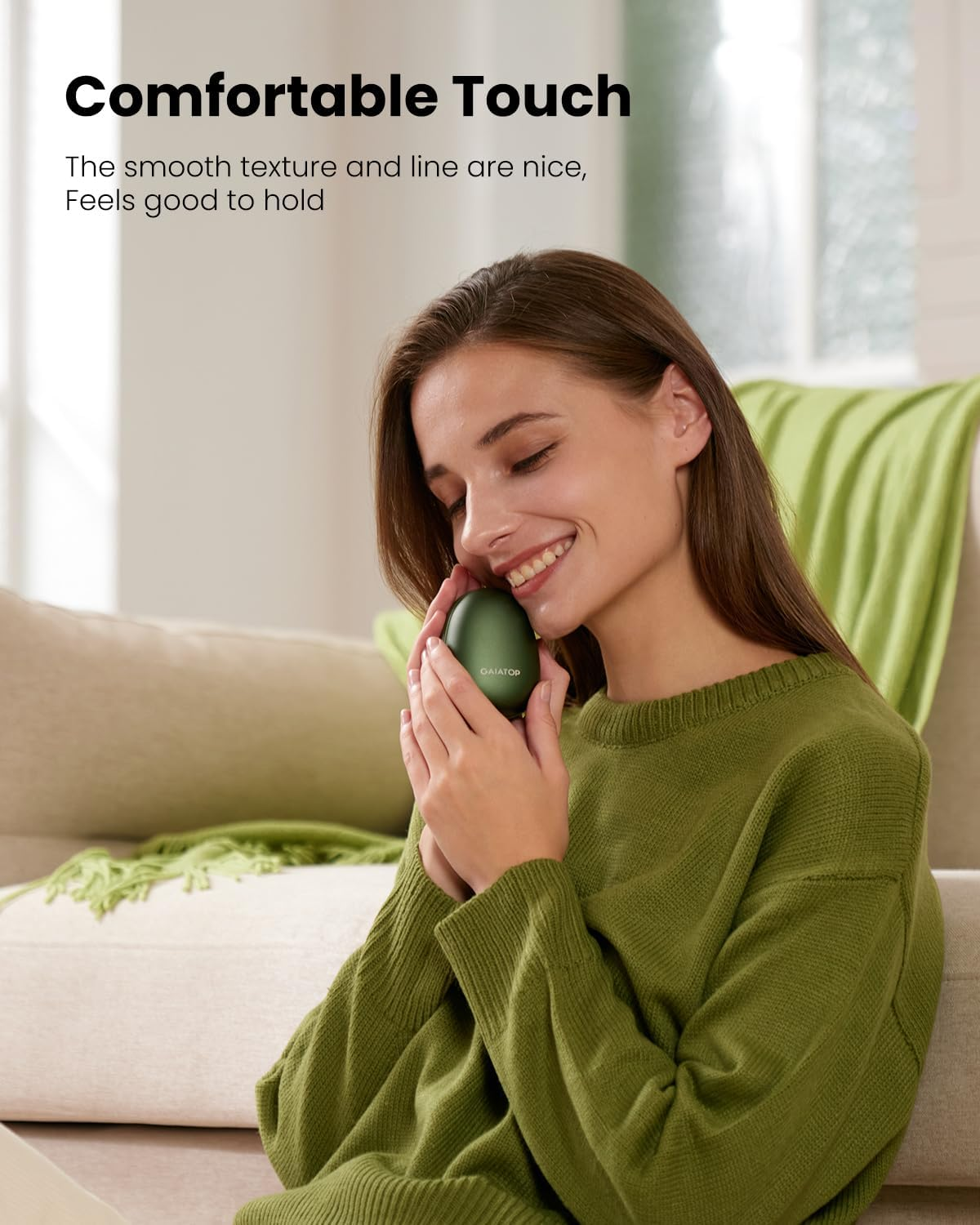 Gaiatop Hand Warmers Rechargeable 2 Pack, 3 Settings Fast Heating Avocados Shape, Electric Portable Pocket Heater, Reusable Hot Hands Gifts for Women Men Outdoor Camping Hunting Golf image number 3