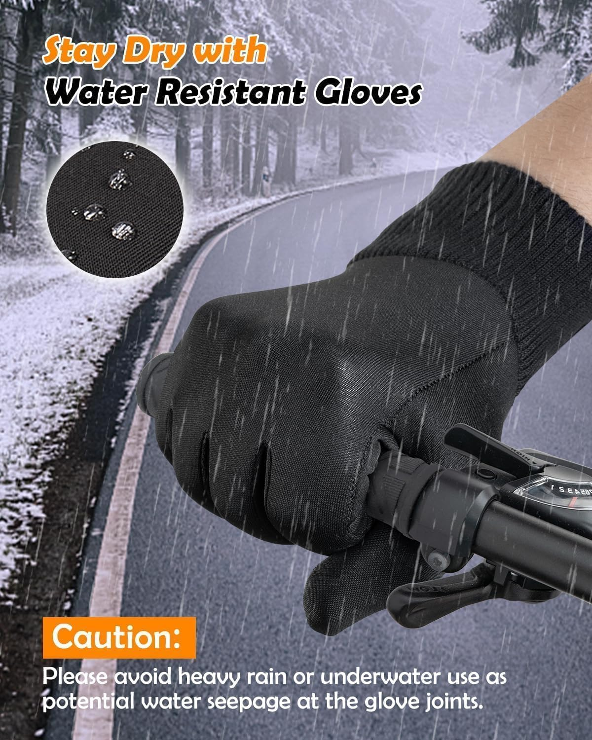 Winter Gloves for Men Women, Cold Weather Waterproofwith Gloves Touch Screen Fingers