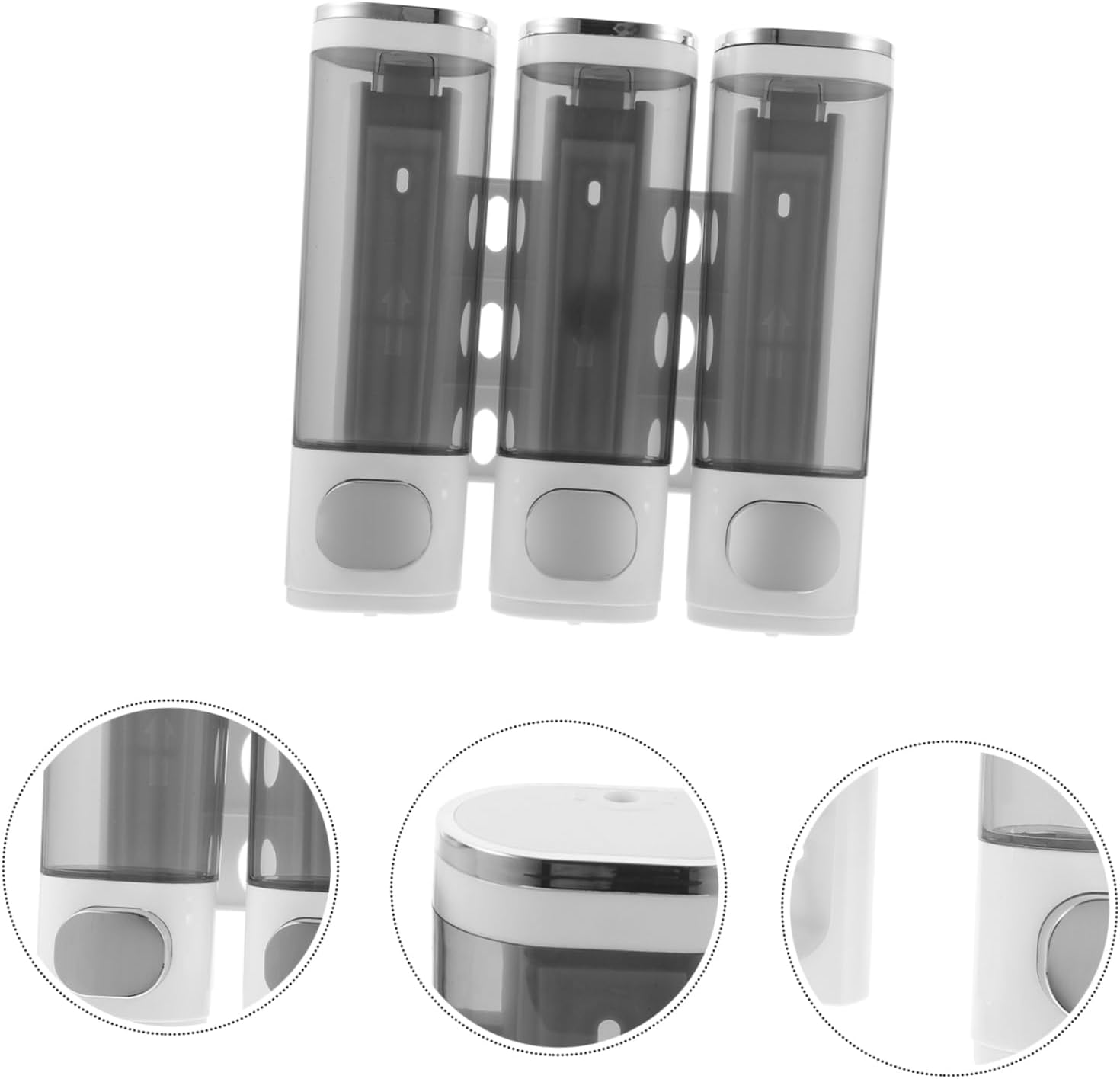 VICASKY Wall Mounted Soap Dispenser Chamber Manual Bathroom Shampoo Conditioner Dispenser for Shower Wall Soap image number 6