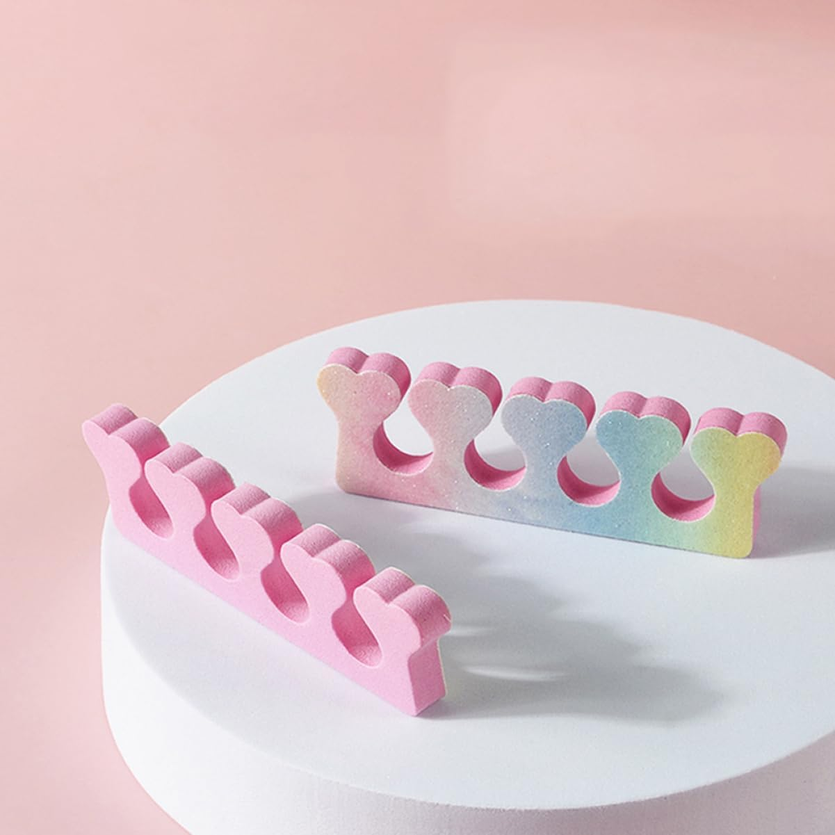 ELAYARD 30Pcs Toe Separators for Women Manicuretoe Dividers Nail Art Heart Shaped Spacers Shiny Nail Separator Tools image number 5