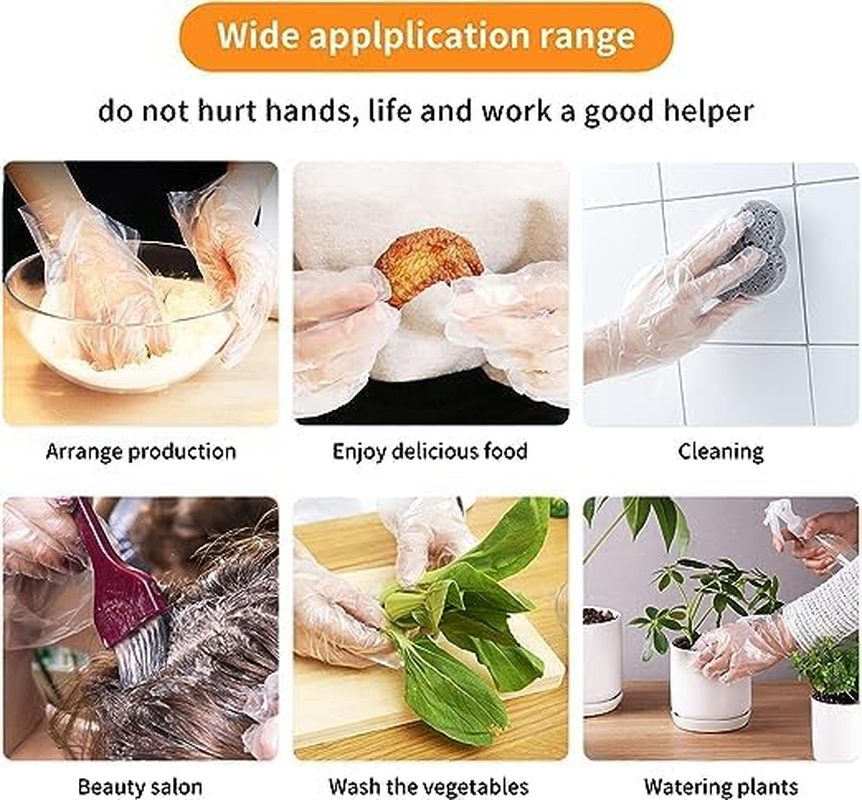 Plastic Disposable Gloves, Disposable Gloves, One Size Fits Most image number 2