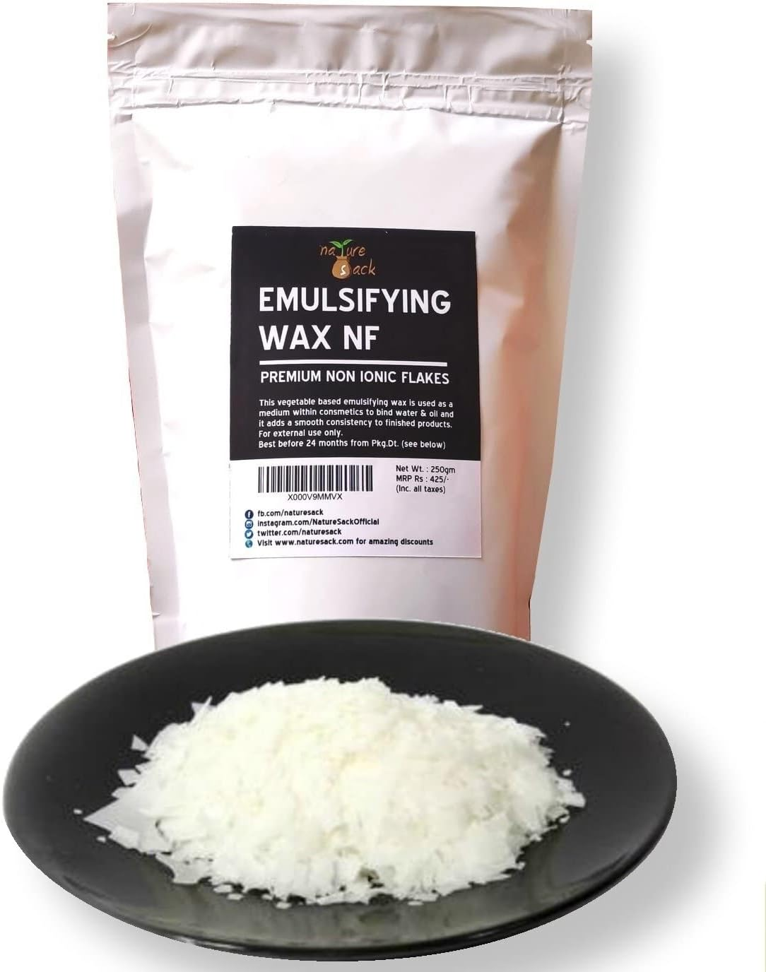 Naturesack-The Best of Nature Emulsifying Wax NF for DIY Lotions and Creams, 250 G Pack image number 5