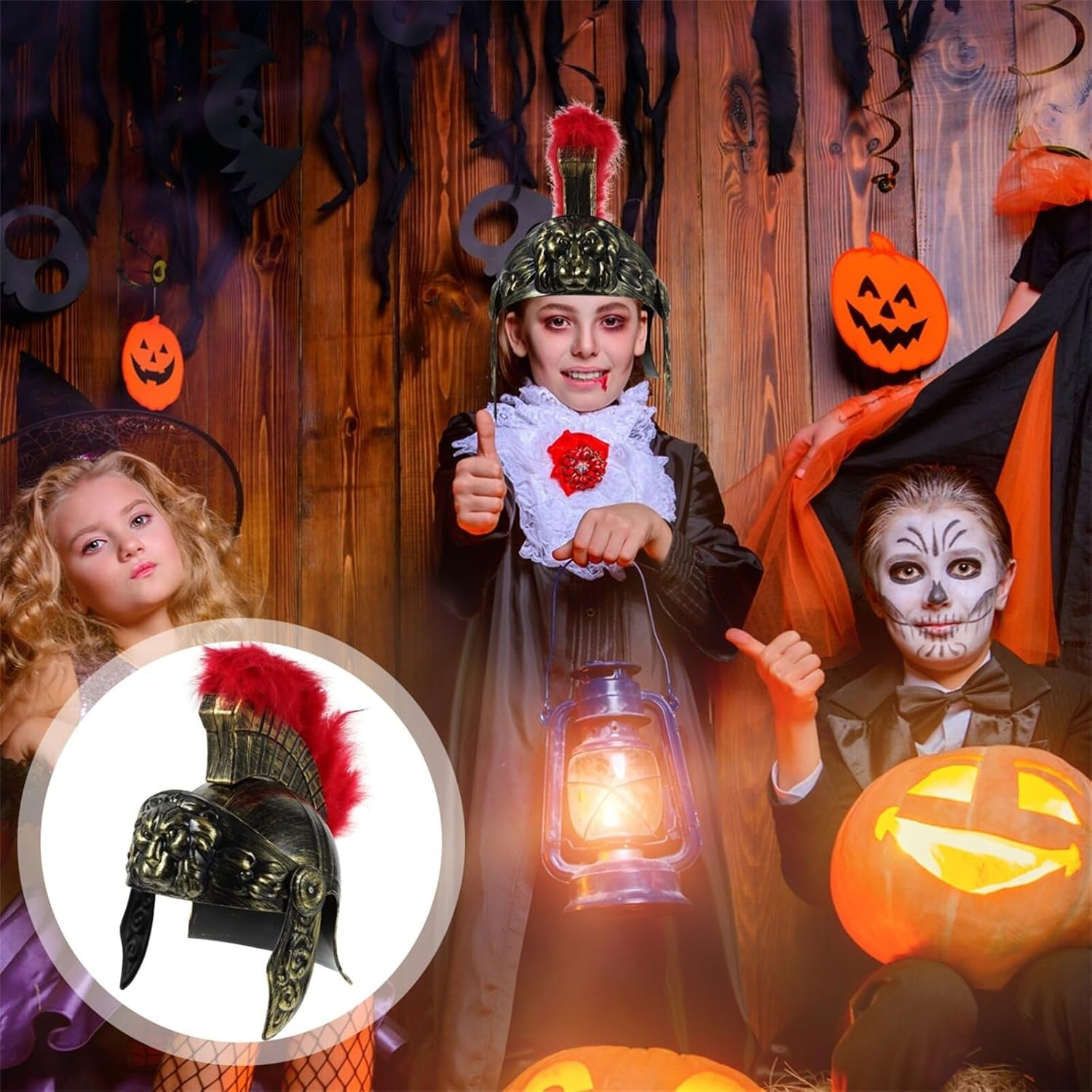 Antique Roman Soldier Helmet Prop for Cosplay Costume Lightweight Hat for Theatrical Productions and Halloween Celebrations image number 2