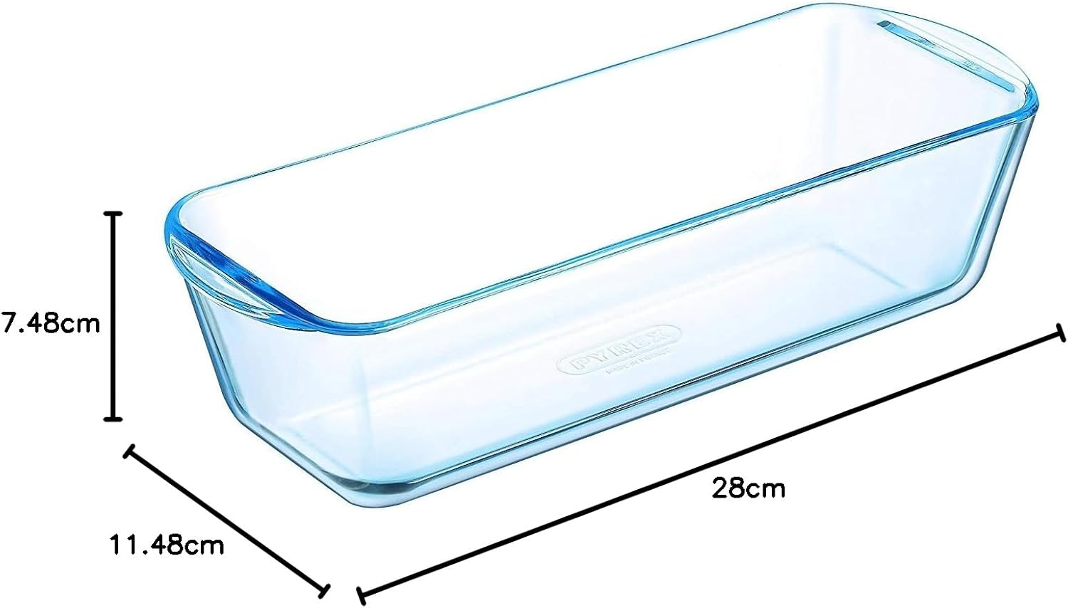 Pyrex Classic Glass Loaf Dishes 2-Pieces Set, 28 Cm Size, Clear image number 1