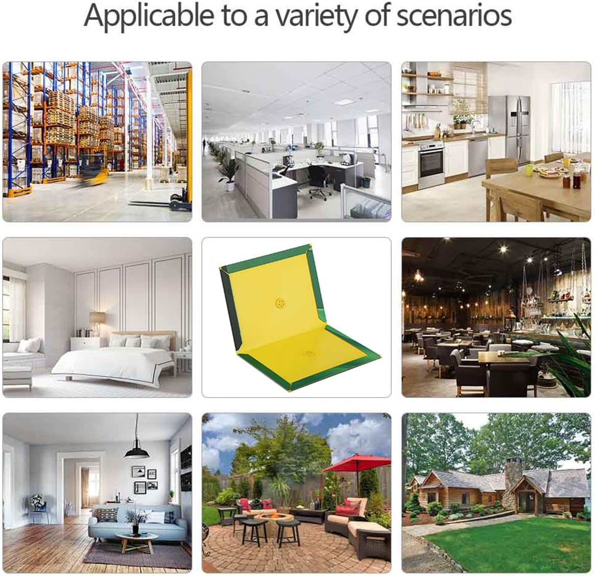 Sticky Traps,Adhesive Board,Suitable for Various Traps,Super Strong Adhesive Pad,Efficient Foldable Adhesive Trap Board,Indoor,Outdoor Garage Kitchen Garden Traps(10Pack) image number 4