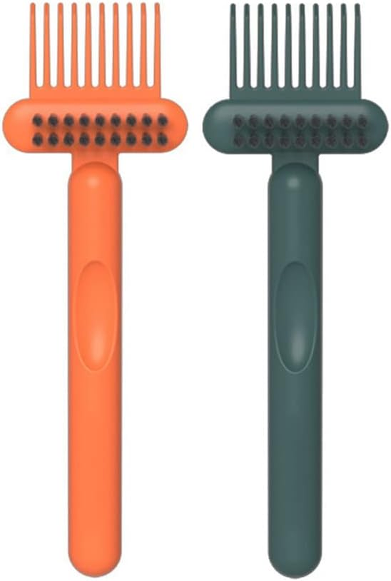 IKAAR 2Pcs Hair Brush Cleaner Hair Brush Cleaning Tool 2 in 1 Quick Hair, Dust & Lint Remover Tool for Home and Salon Use