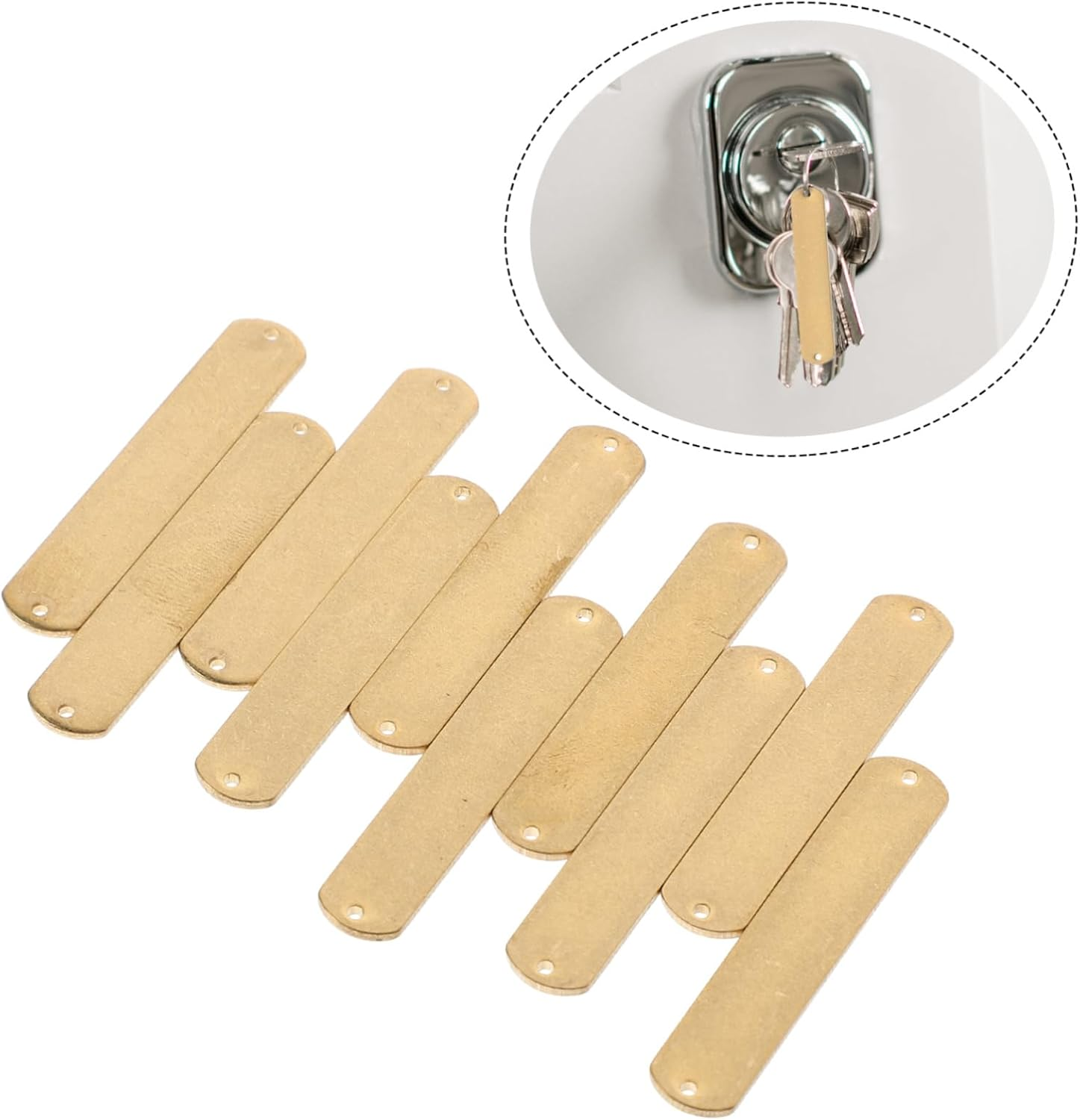 CANIGHT 10Pcs Key Labels Multi Function Hanging Tags for Luggage Identification Tear Resistant Blank Tags for Travel and Organization image number 6