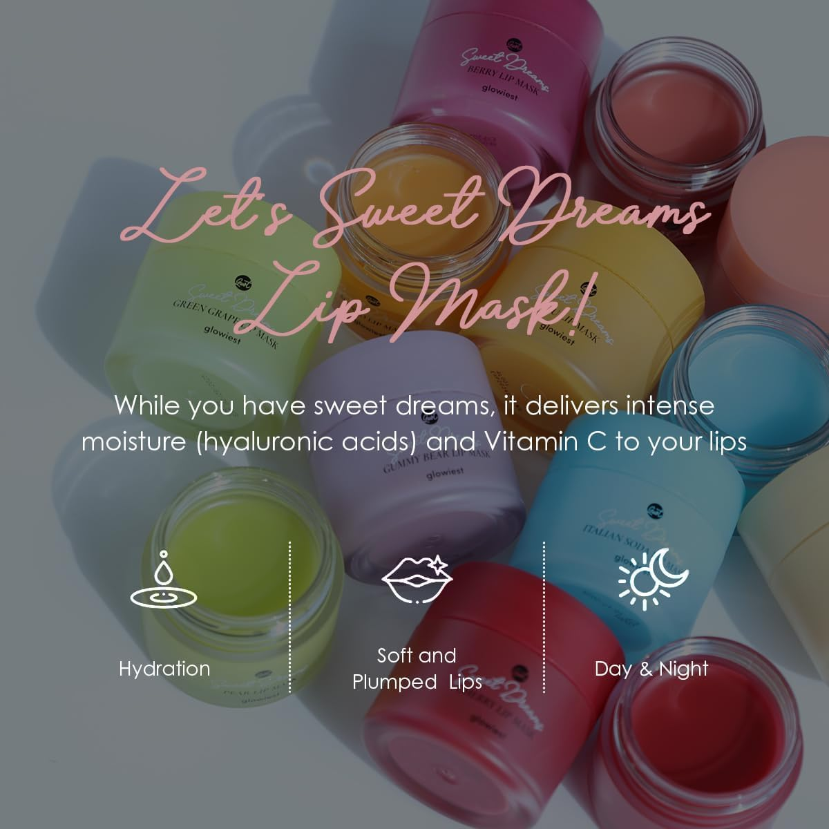 Sweet Dreams Lip Mask: Nourishing, Plumping and Hydrating Lip Balm |Lip Sleeping Mask | Hyaluronic Acids + Vitamin C + Shea Butter + Antioxidants | Yuzu - 0.7 Oz. image number 3