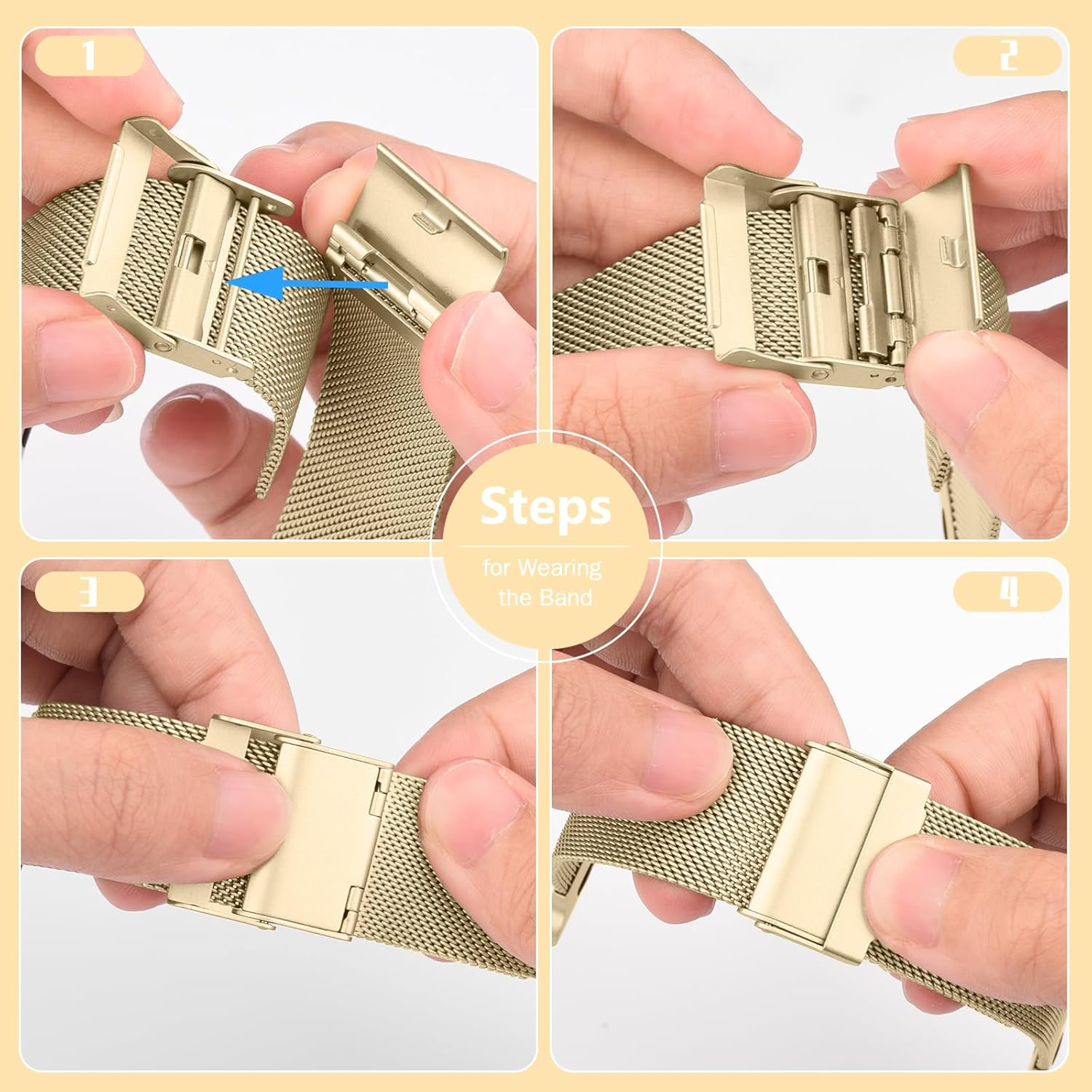 Metal Bands for Apple Watch Band 38Mm 40Mm 41Mm 42Mm Women Men, Soft Magnetic Stainless Steel Milanese Mesh Loop Replacement Strap for Iwatch Series 10/9/8/7/SE/6/5/4/3/2/1 image number 5