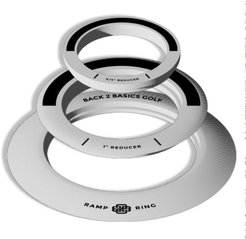 3-Piece Putting Ring Set, Putting Green Indoor Ramp Ring & Hole Reducers for Ultimate Precision Golf Practice, Usabe for Indoor Golf Hitting Mat & Putting Green Outdoor, Golfing Gifts for Men & Women image number 3