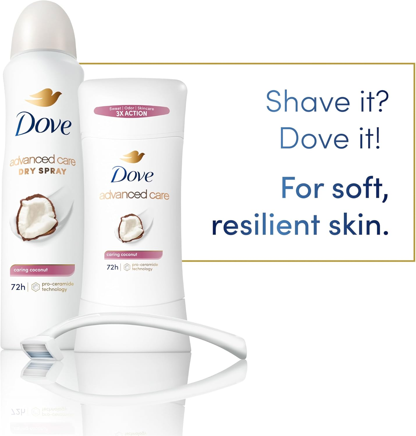 Dove Advanced Care Caring Coconut Anti-Perspirant Deodorant, 80Ml image number 1