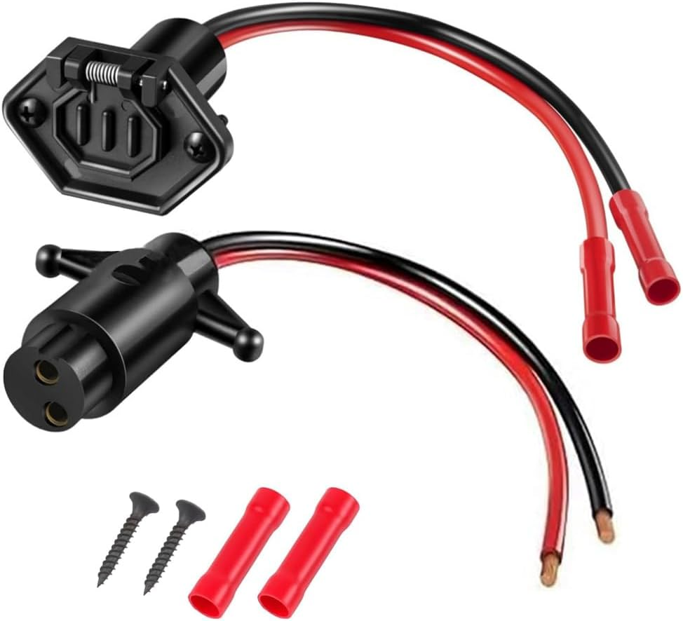 Trolling Motor Connector Set, 12-24V 8 AWG, Waterproof Male and Female Socket, Compatible with Mi-Nn Ko-Ta Marine Boat image number 3