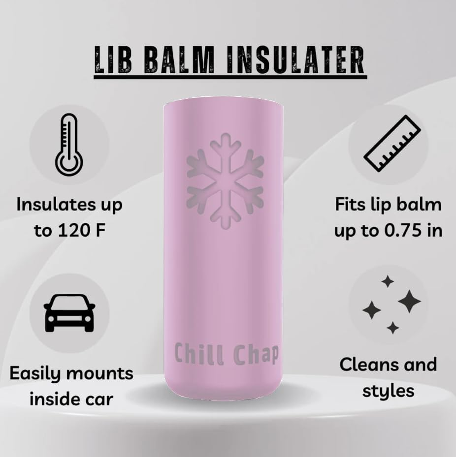 Chill Chap - Insulated Lip Balm Mount - Premium Interior Car Accessory - Keep Your Chapstick Handy and Upright! - Great Low-Cost Gift (Lavender) image number 6